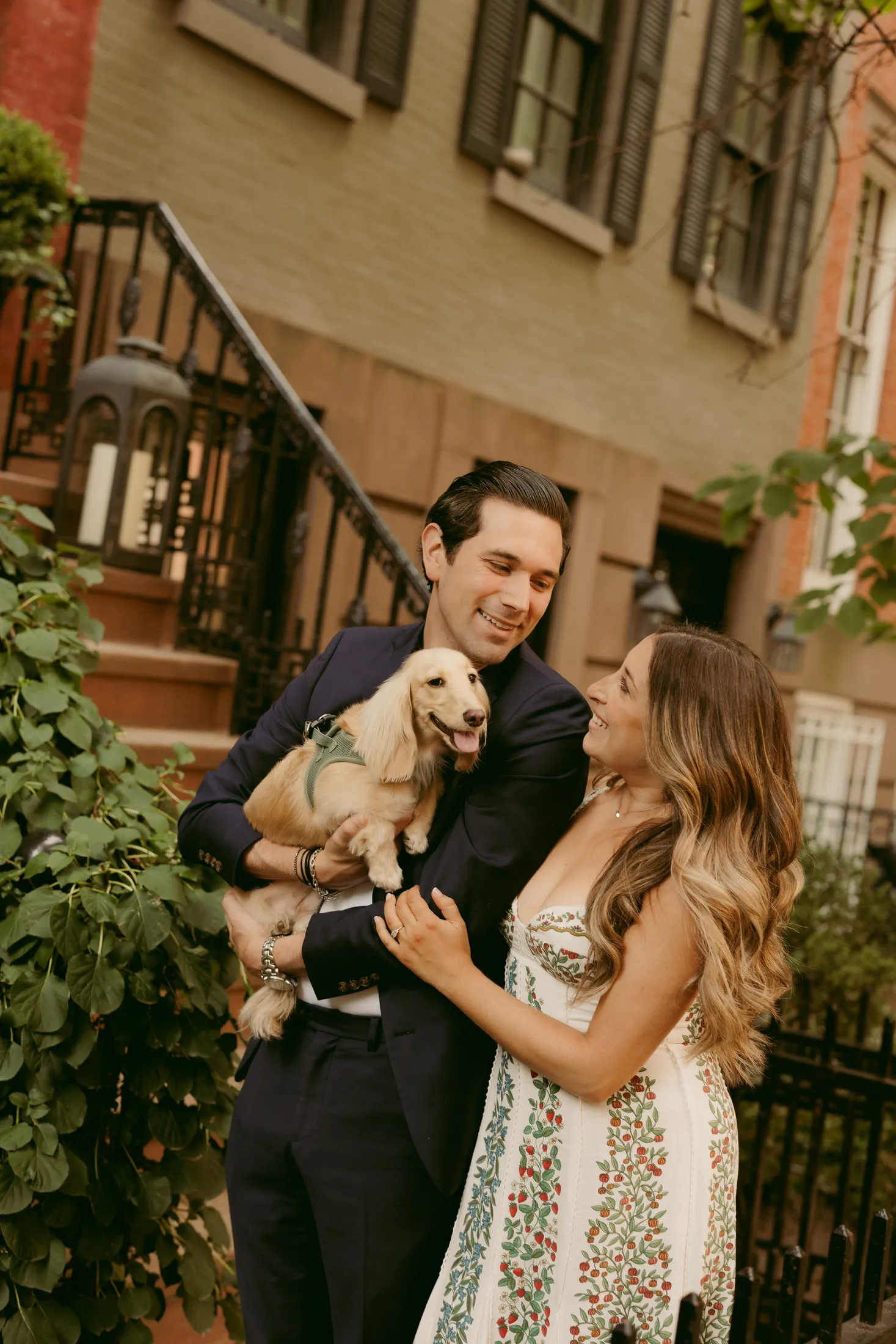 Gabrielle and Clay with their puppy